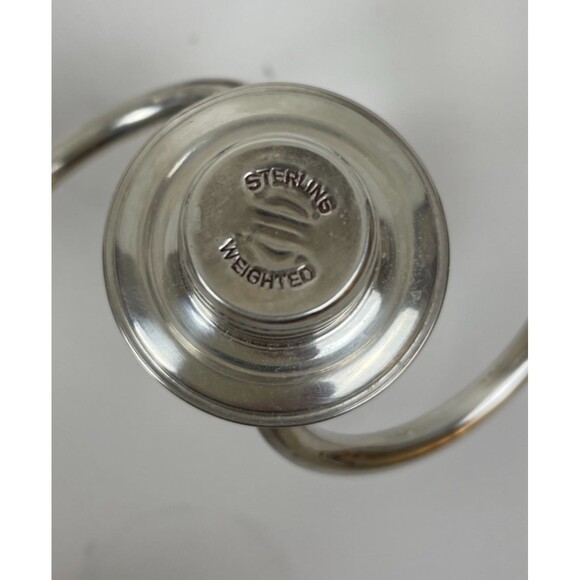 2 VTG Weighted Sterling Silver 2-Arm Candelabra Duchin Creation Candle Holders - Picture 15 of 16